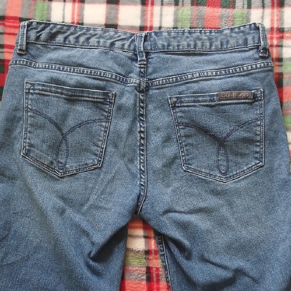 Calvin Klein Straight Blue Jeans - Picture 3 of 5